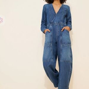 FP Movement by Free People Blue Denim Overalls